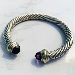 David Yurman 7mm Cable Bracelet with Amethyst